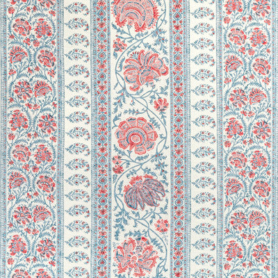 Indiennes Berry Floral Stripe Pillow Cover | Lee Jofa | Block Print Style