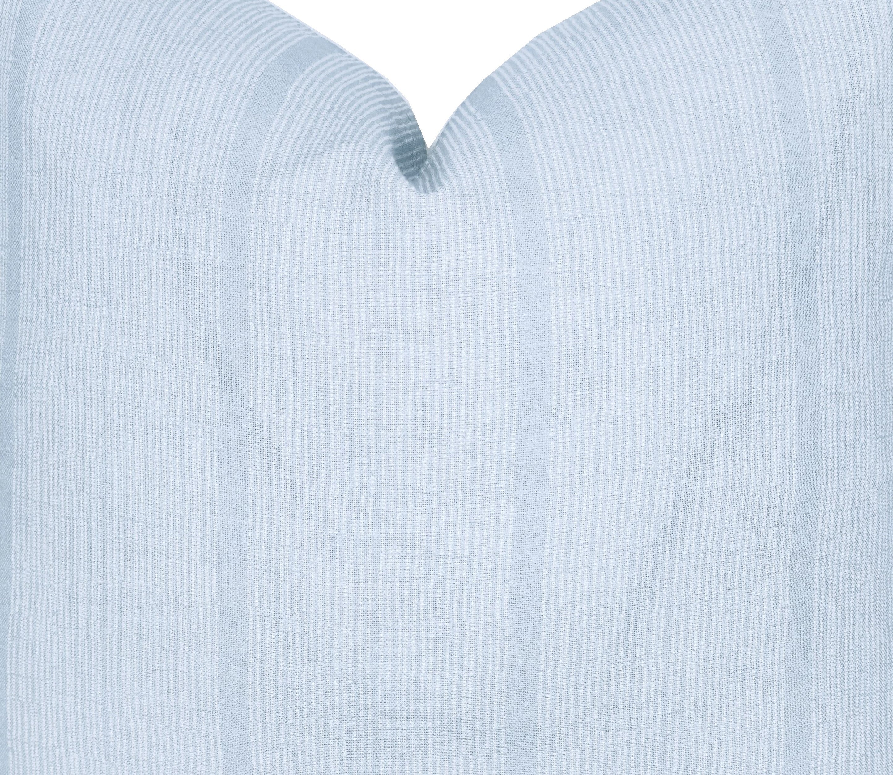 Haint Blue Stripe Pillow Cover | Sandbar Pool | Ivory Stripe pattern on Blue Linen
