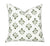 Amy Olive Green and Ivory Linen Pillow Cover | Floral | Neutral