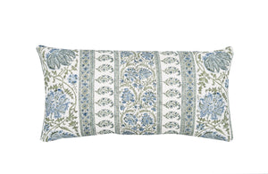 Indiennes Stripe Sea Pillow Cover | Lee Jofa | Blue and Green