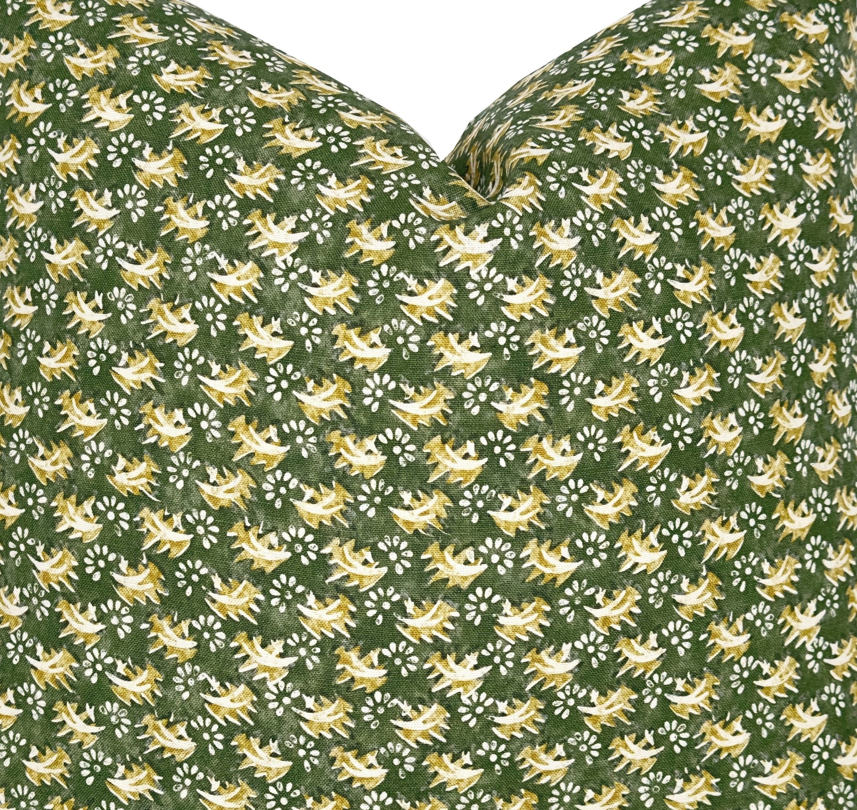 Zak + Fox Zoa Olive Pillow Cover | Designer | Olive Green
