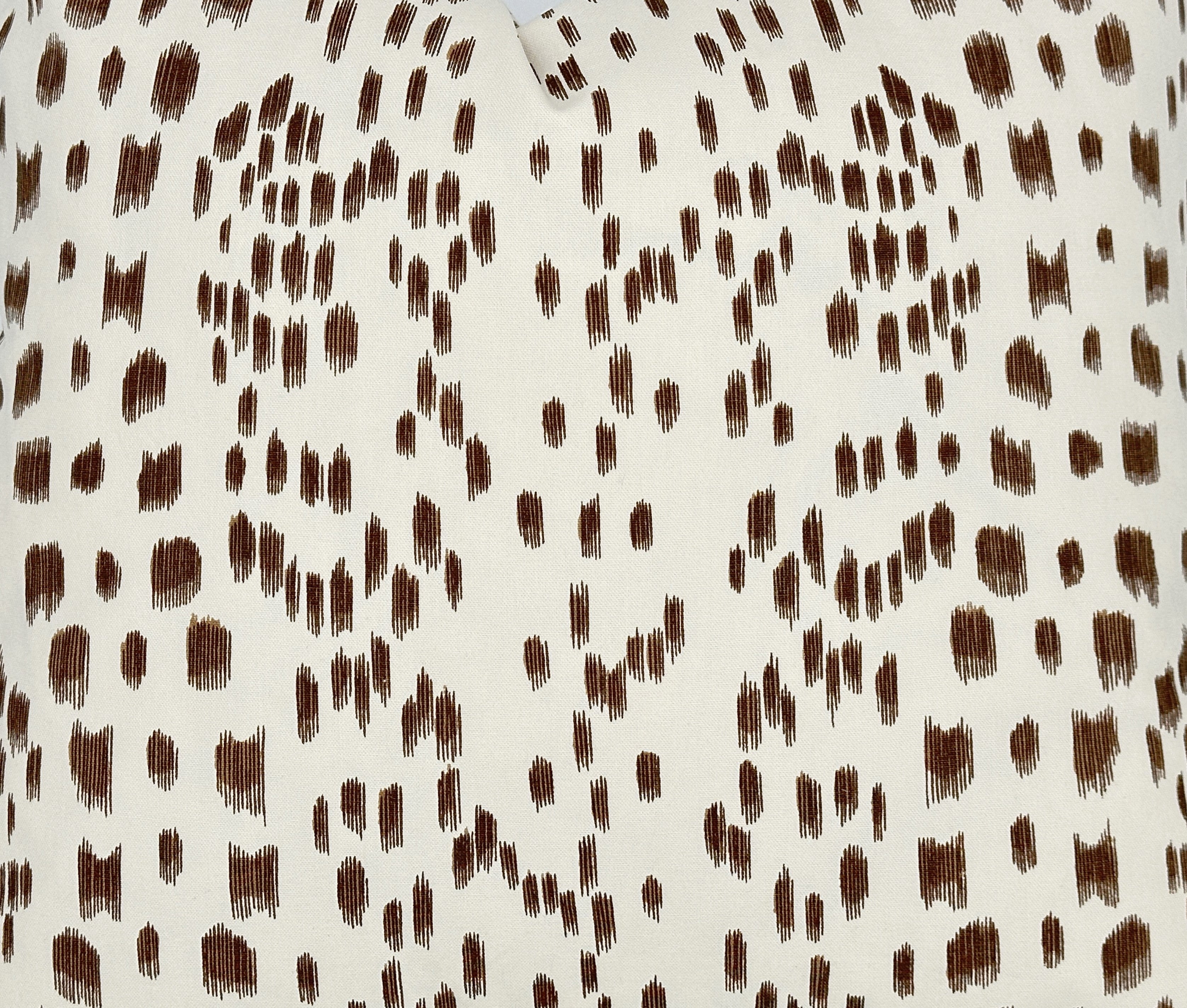 Les Touches Brown and Ivory Pillow Cover | Tan and Ivory