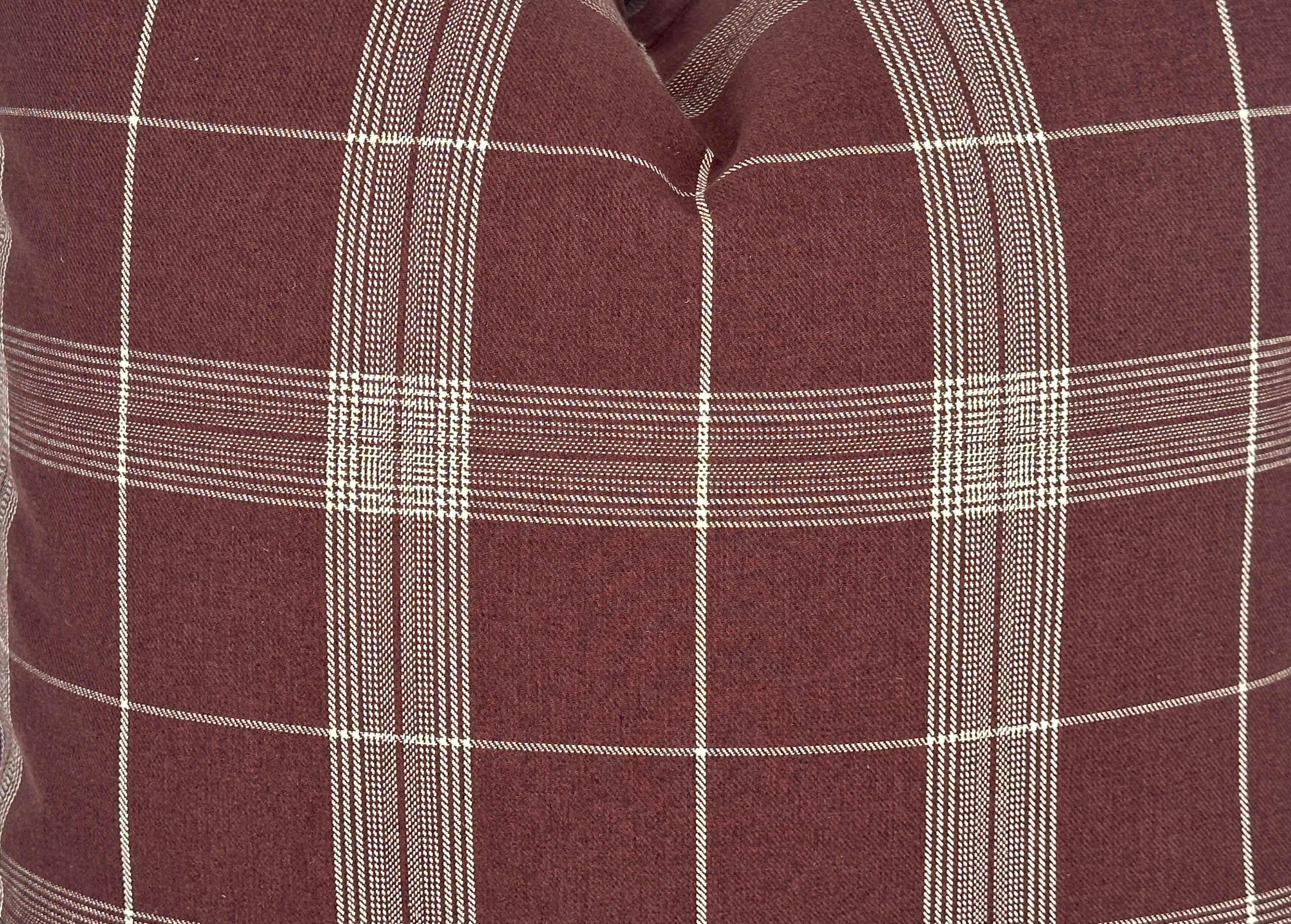 Kent Burgundy Plaid Pillow Cover | Mulberry | Maroon | Burgundy | Same Fabric Both Sides