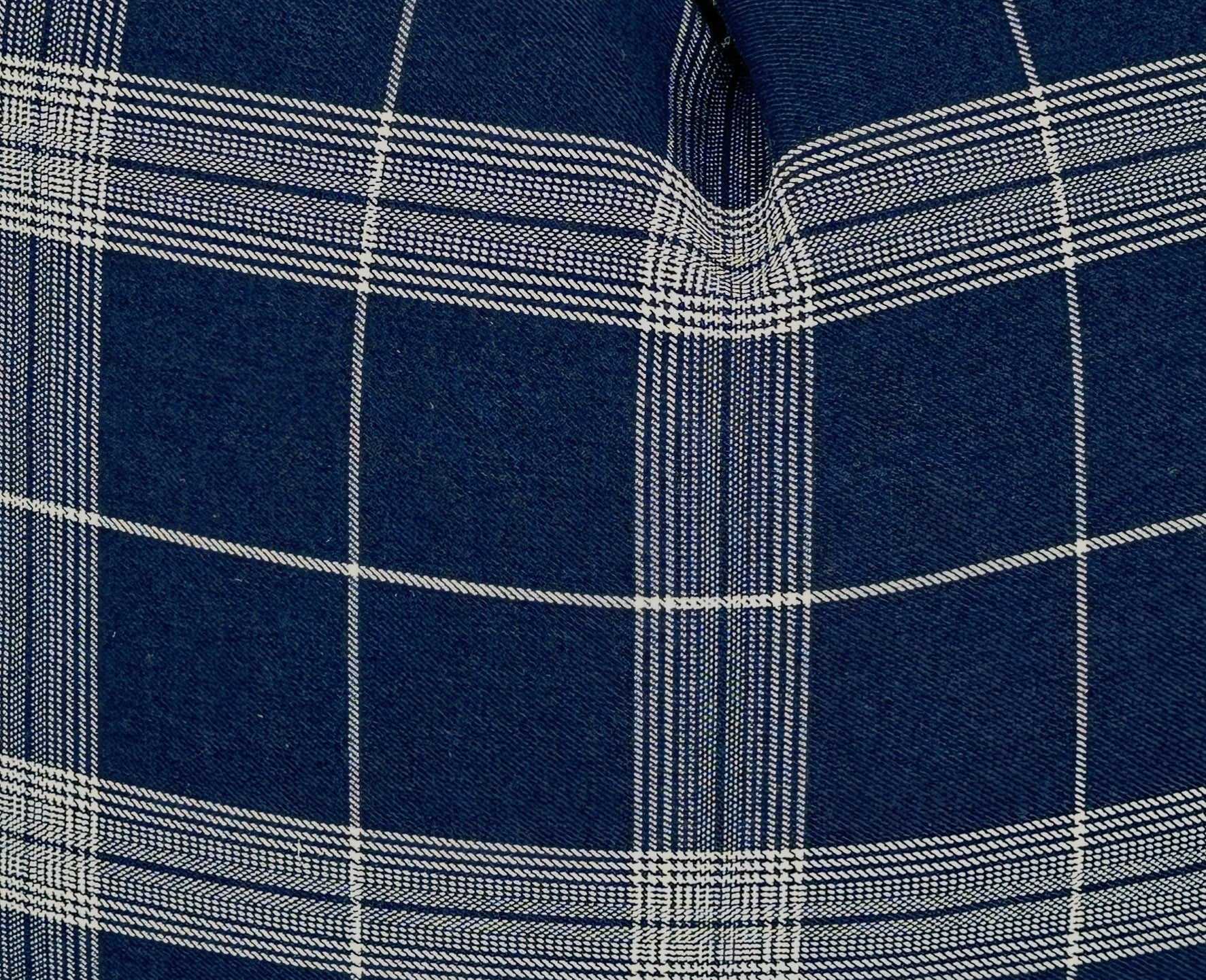 Newport Indigo Plaid Pillow Cover | Dark Navy | Dark Blue | Same Fabric Both Sides