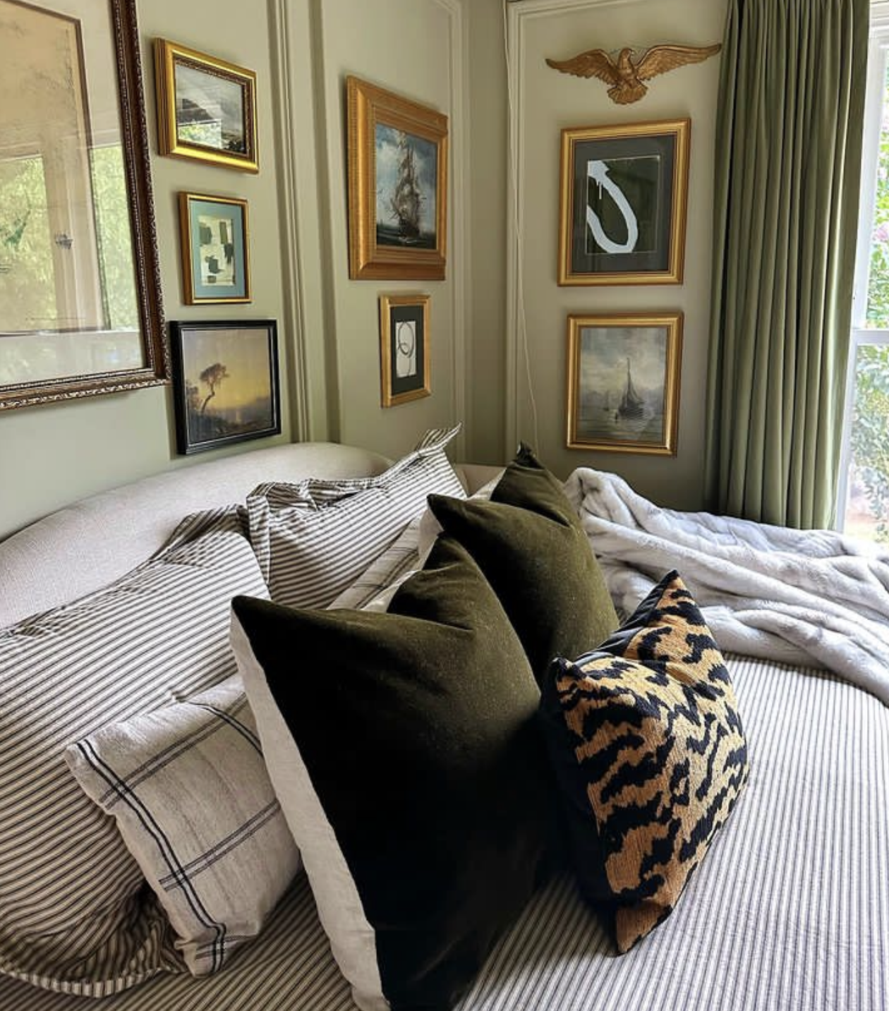 Tiger Pillow Cover | Black Tiger Stripes on Honey Gold Background