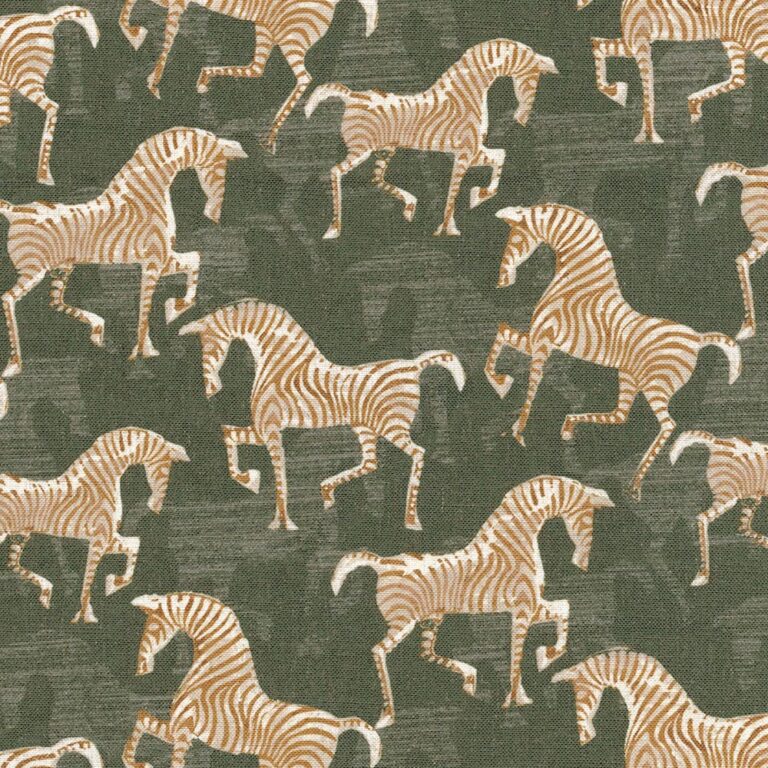 Masai Green Zebra Pillow Cover | Olive Green | Same Fabric Both Sides