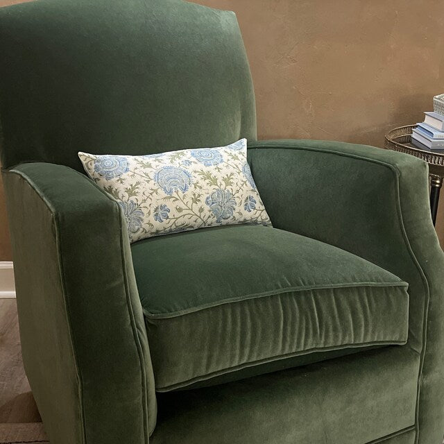 Indiennes Floral Pillow Cover | Lee Jofa | Blue and Green