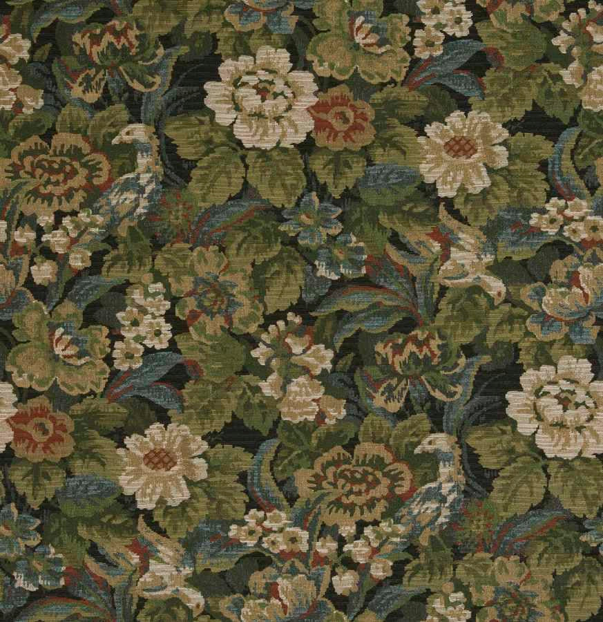 Rosalia Blue Floral Tapestry Pillow Cover | Moody Blue | Designer