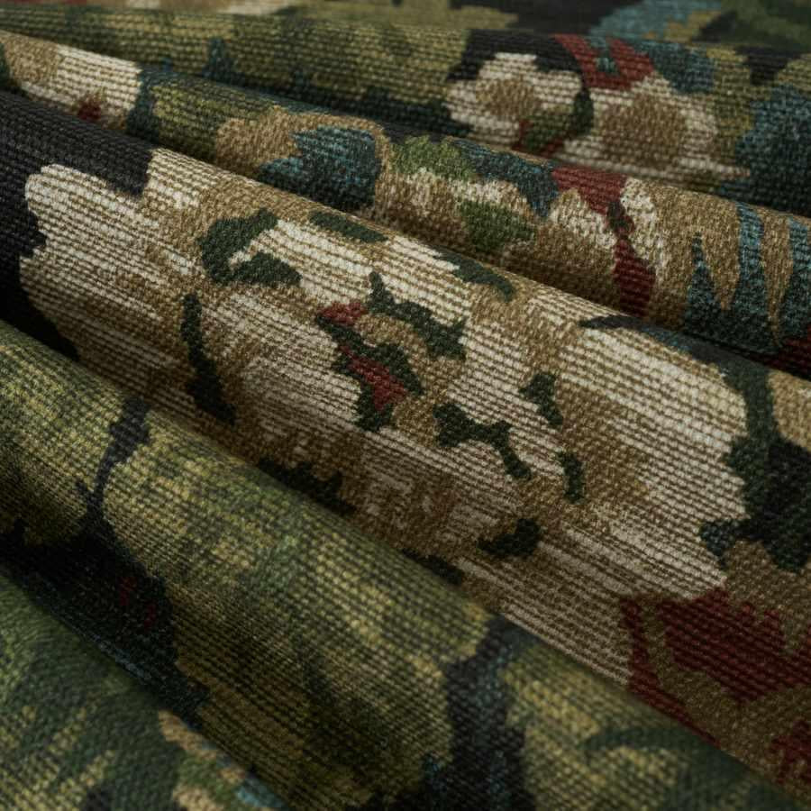 Rosalia Blue Floral Tapestry Pillow Cover | Moody Blue | Designer