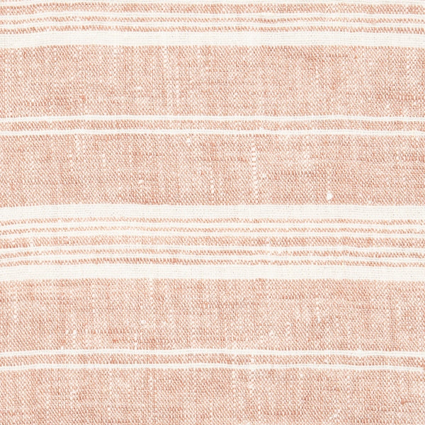 Rosy Pink Boho Stripe Pillow Cover | Linen | Farmhouse | Vintage | Same Fabric Both Sides