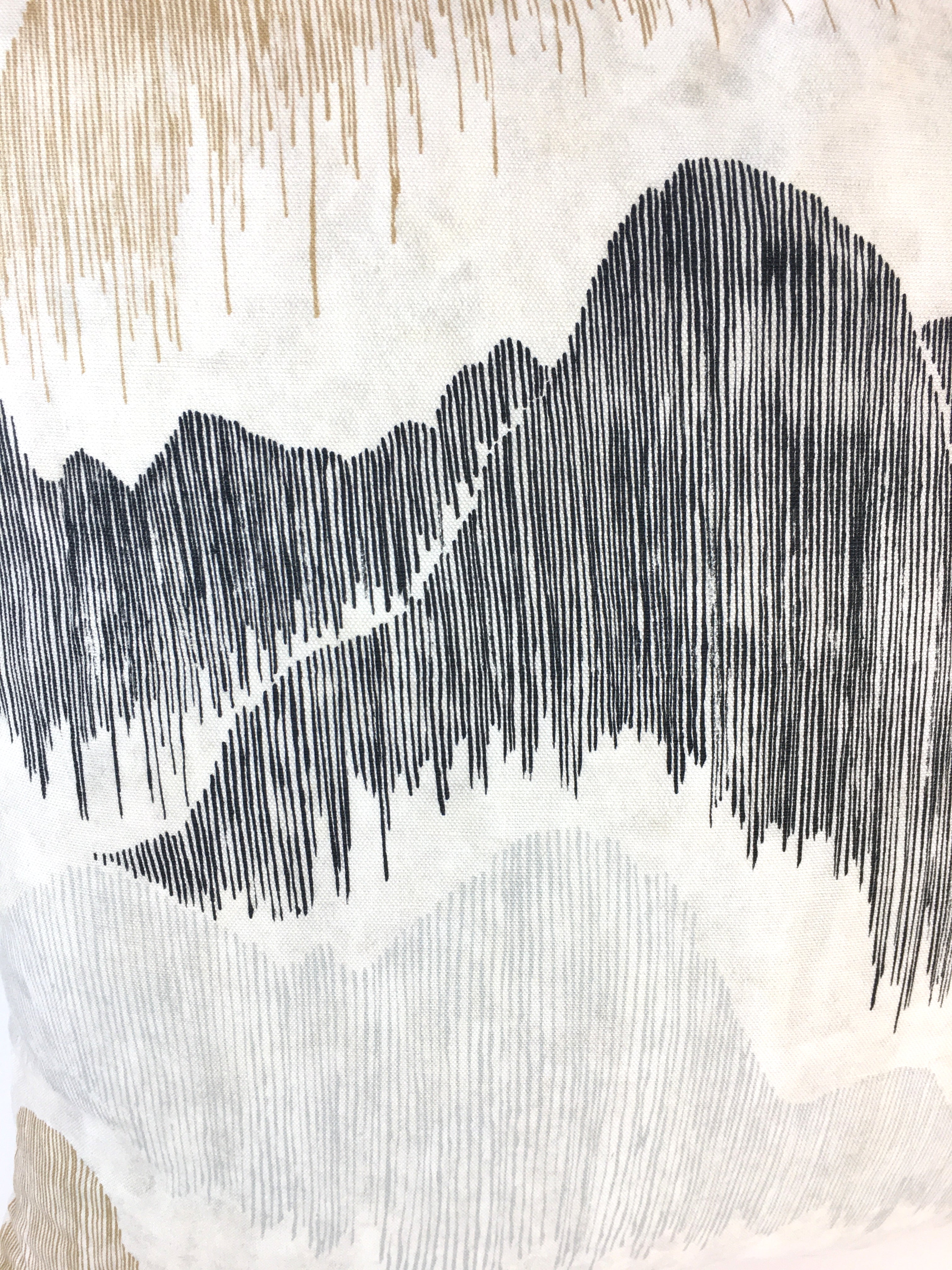 Cascadia Basalt Pillow Cover | Charcoal and Neutral Tones | Kelly Wearstler