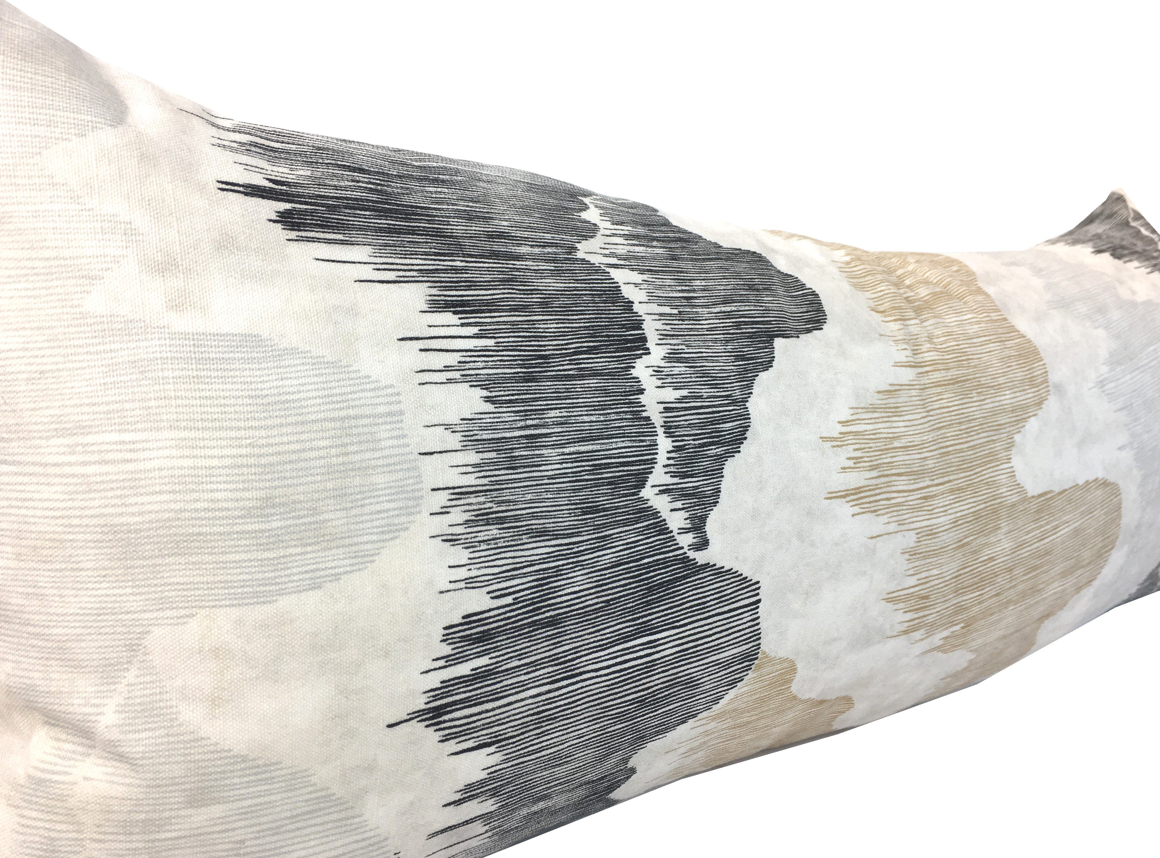 Cascadia Basalt Lumbar Pillow Cover | Long Lumbar Sizes | Bed Pillow