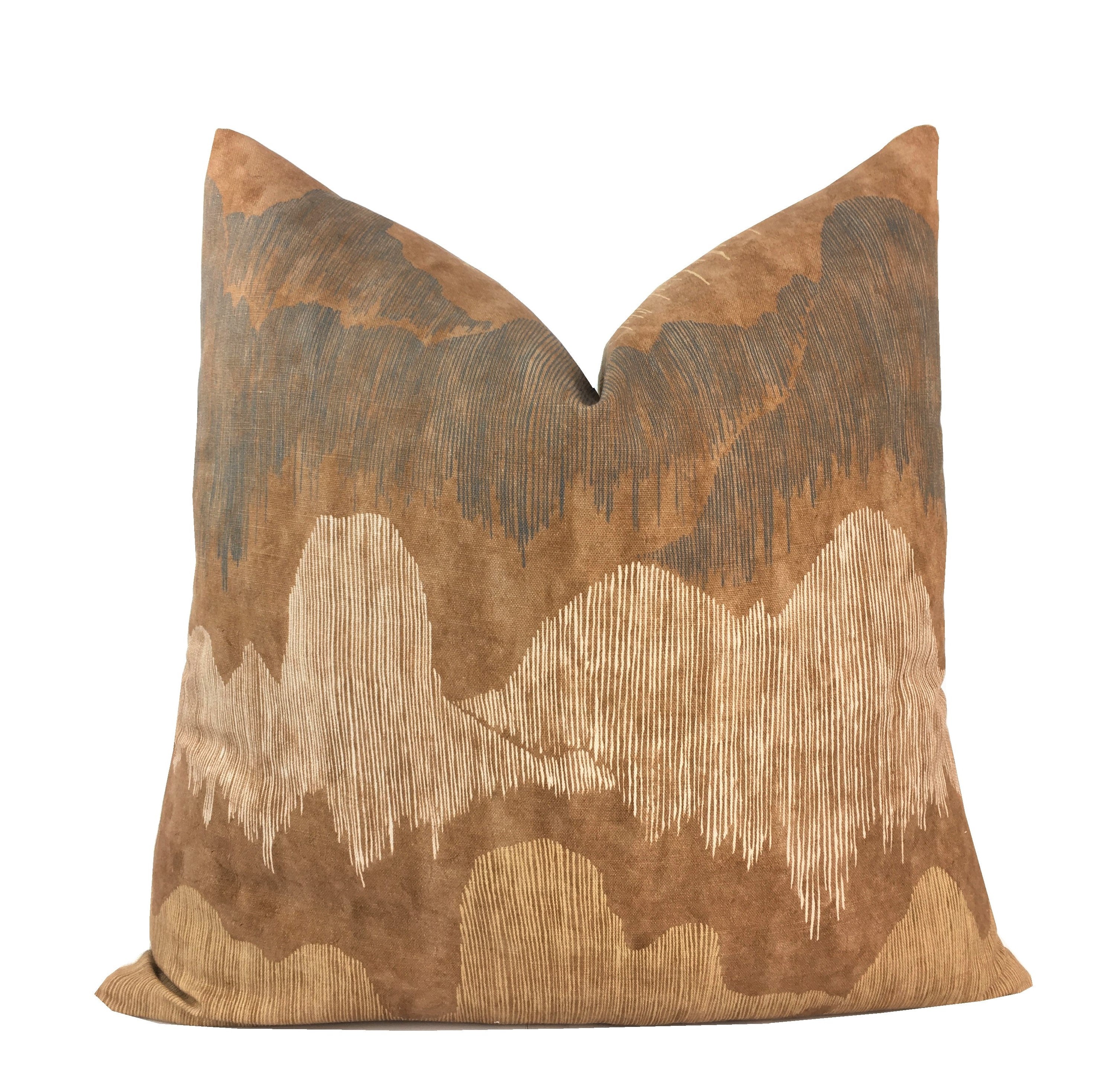 Cascadia Saffron Pillow Cover | Camel Rust Tones | Kelly Wearstler