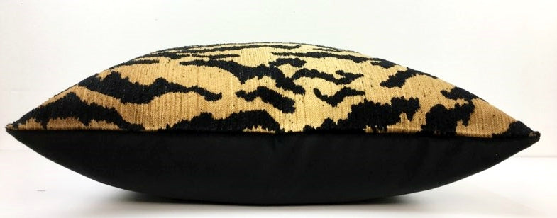 Tiger Pillow Cover | Black Tiger Stripes on Honey Gold Background