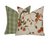 Persimmon Birds Pillow Cover | Brown & Persimmon Tones Botanical