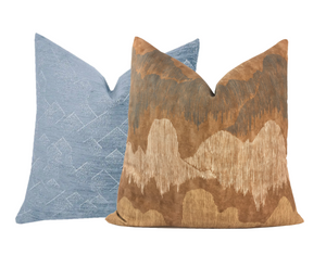 Cascadia Saffron Pillow Cover | Camel Rust Tones | Kelly Wearstler