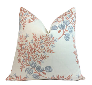 Flying Tack Collection #11 | Brynn Rust Stripe |Terra Cotta Blues Floral | Paule Rust. | 3 Pillow Covers | Pillow Combination
