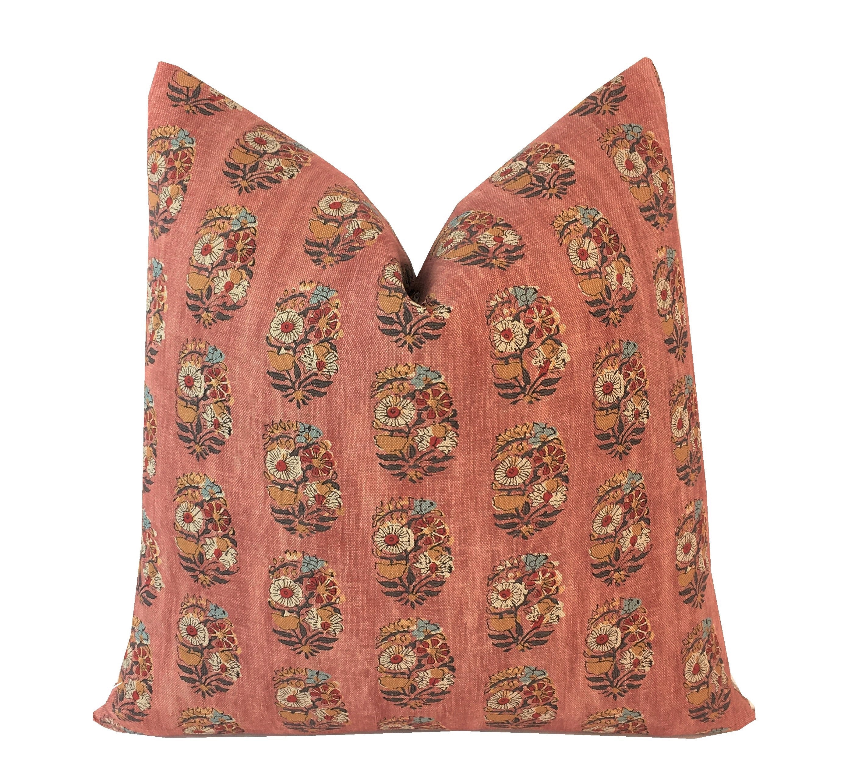 Posie Rusty Rose Pillow Cover | Designer