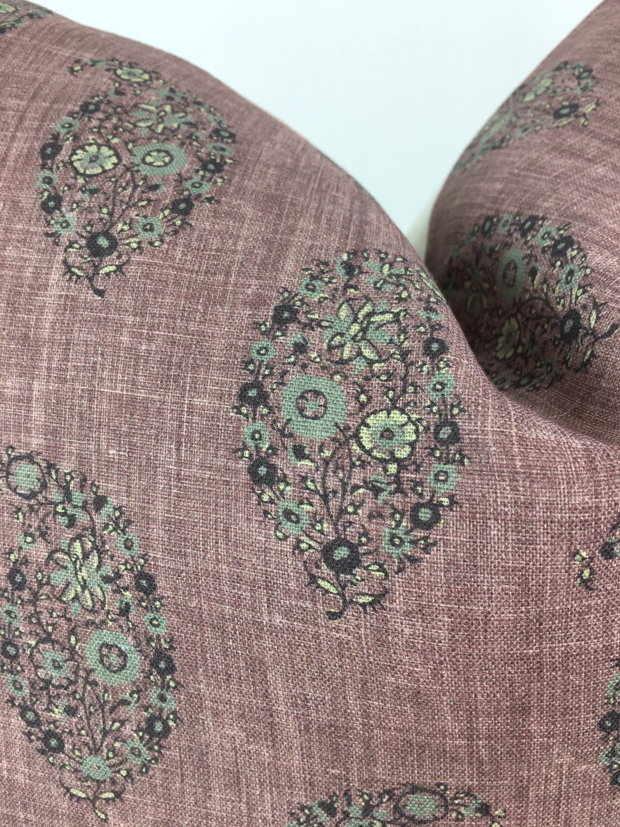 Jessamy Viola Rose Pillow Cover | Plum Grey | Amethyst