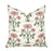 Mums The Word Dusty Rose Pink and Green Linen Pillow Cover