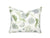 Kathy Vine Blue and Green Linen Pillow Cover | Designer | High End | Soft Sky Blue and Green on Off White Belgian Linen