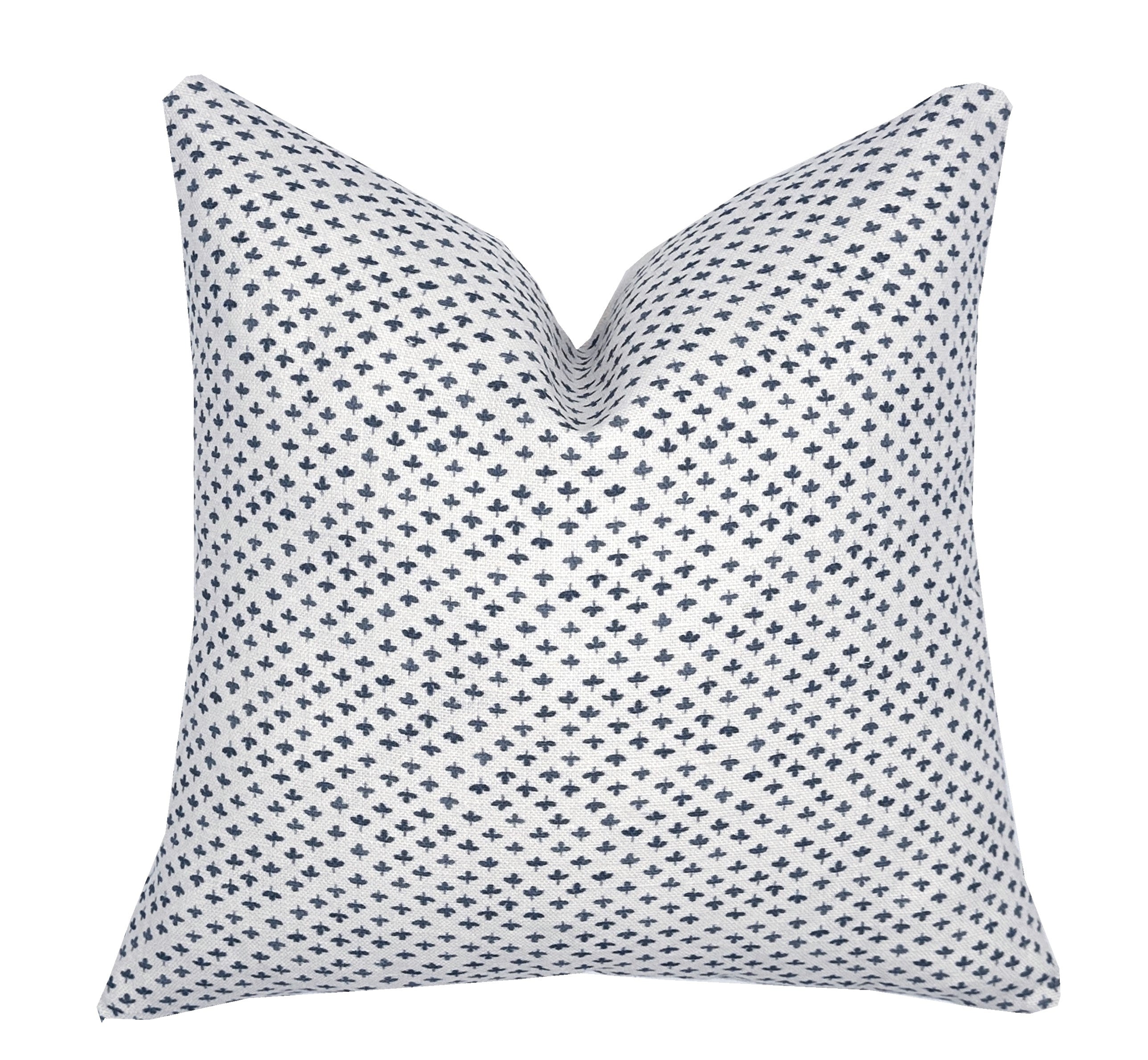 Paule Indigo Blue on Cream Pillow Cover | 16" x 16"