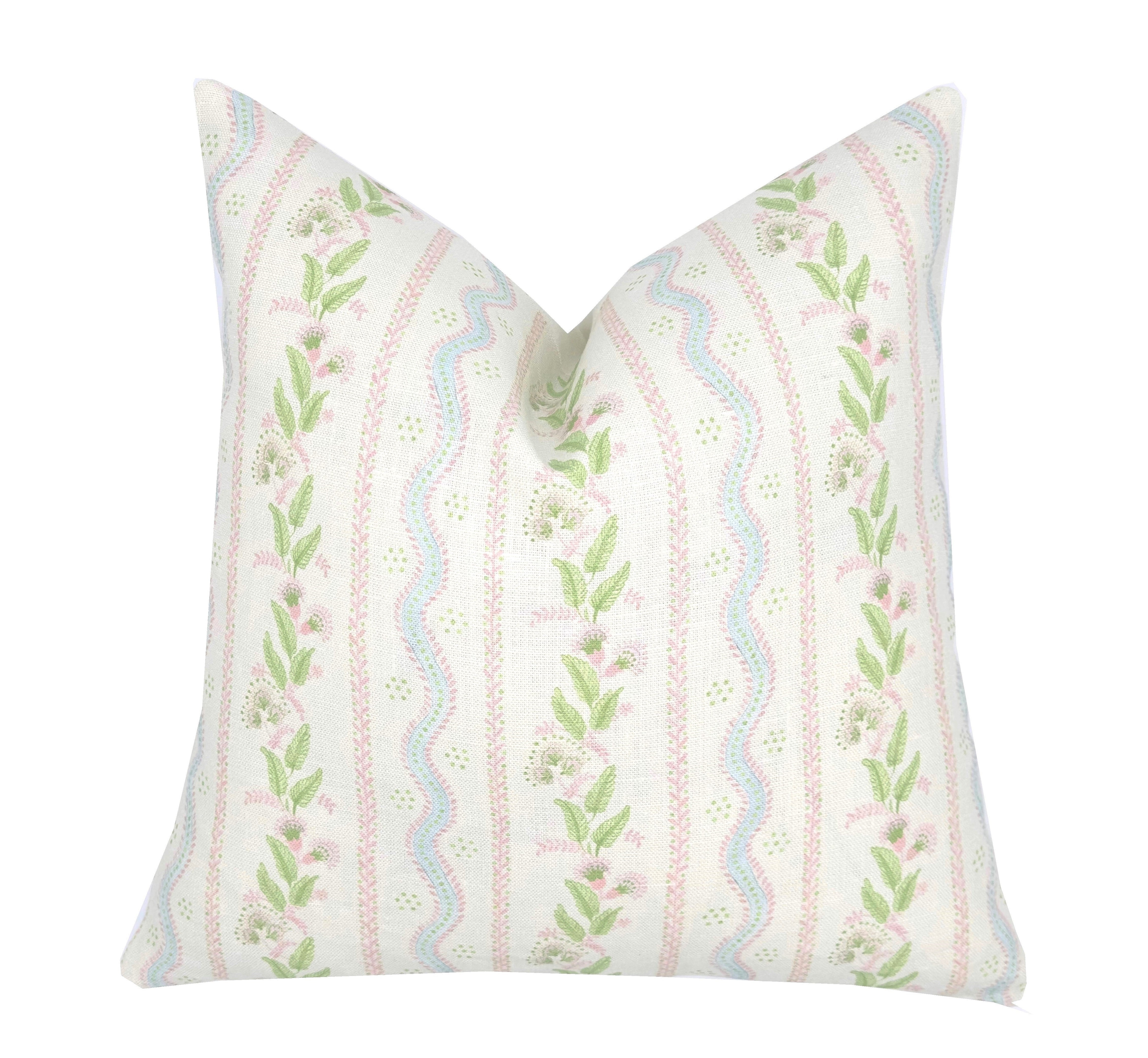 Flying Tack Collection #11 | Emma Stripe Pink | Palms Blue | Palms Green | 3 Pillow Covers | Pillow Combination Covers | Pillow Combination (Copy)