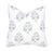 Maddie Blue Floral Block Print Pillow Cover | Same Fabric Both Sides