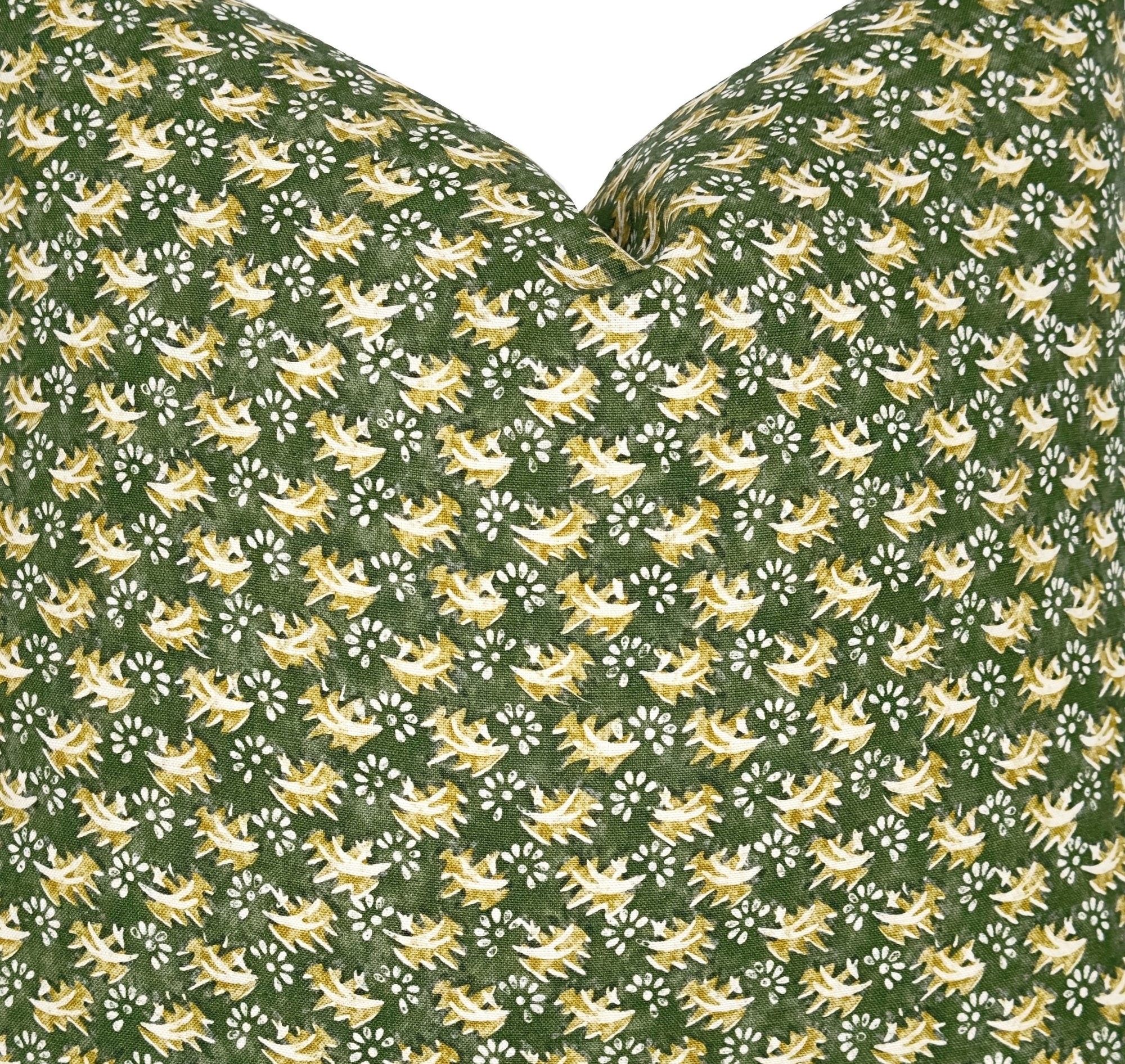 Zak + Fox Zoa Olive Pillow Cover | Designer | Olive Green