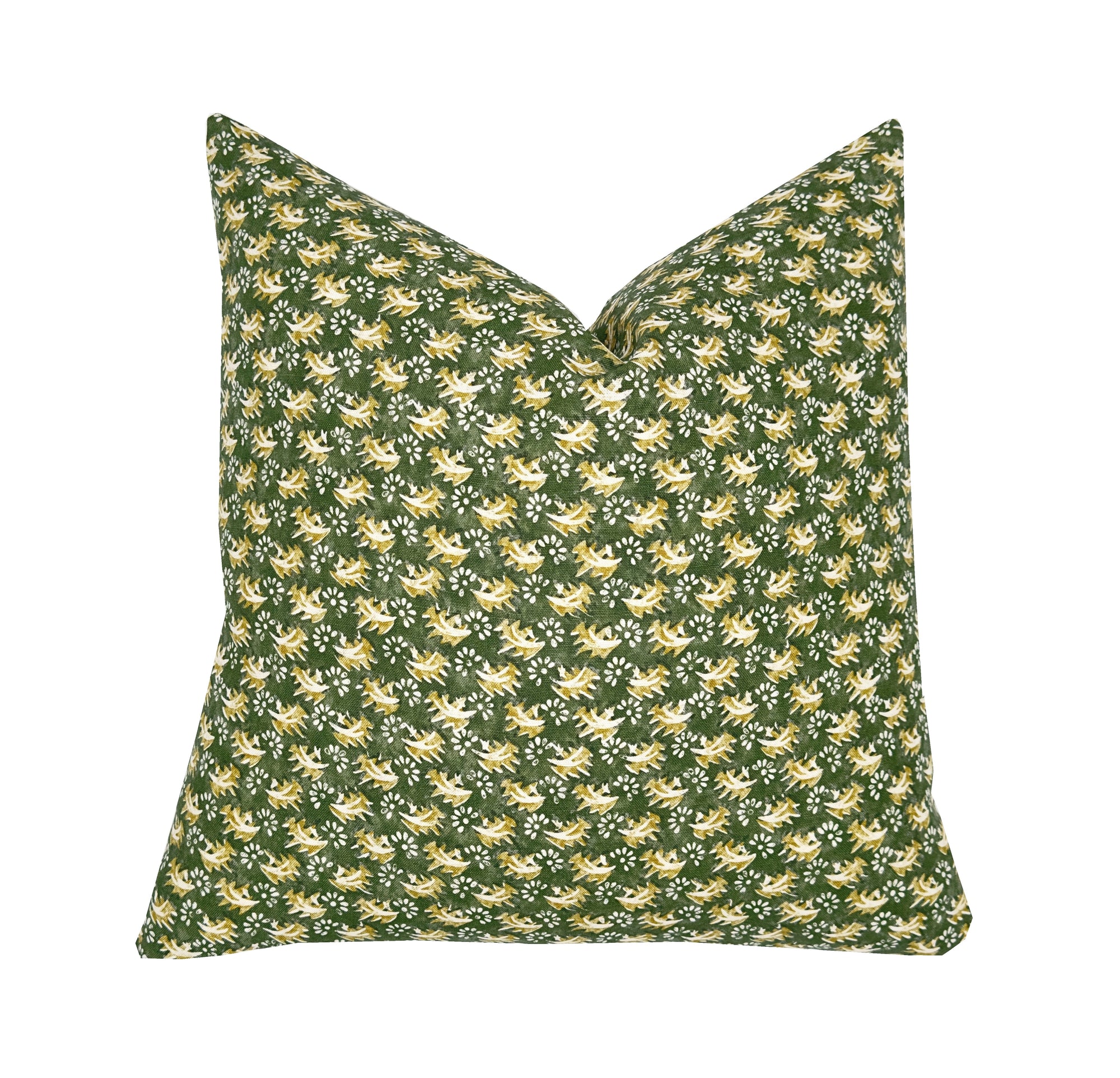 Zak + Fox Zoa Olive Pillow Cover | Designer | Olive Green