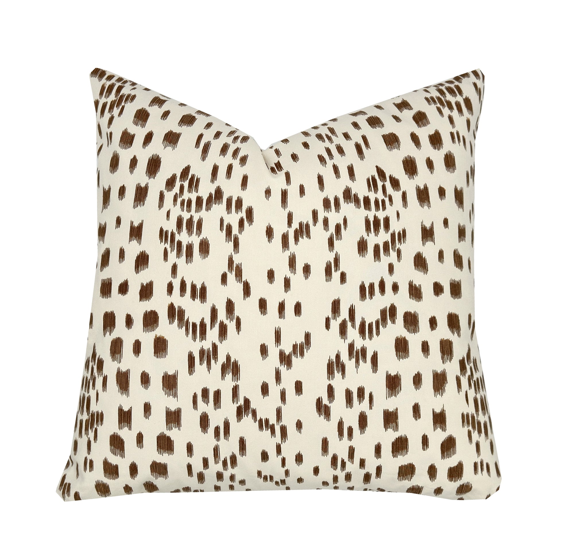 Les Touches Brown and Ivory Pillow Cover | Tan and Ivory