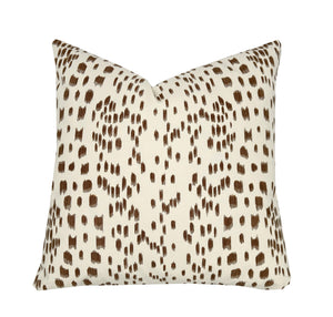 Les Touches Brown and Ivory Pillow Cover | Tan and Ivory