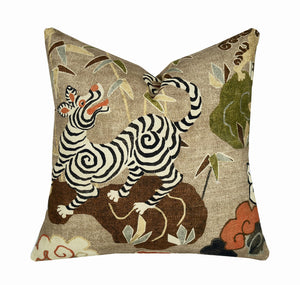 Wildlife Fire Tiger Pillow Cover