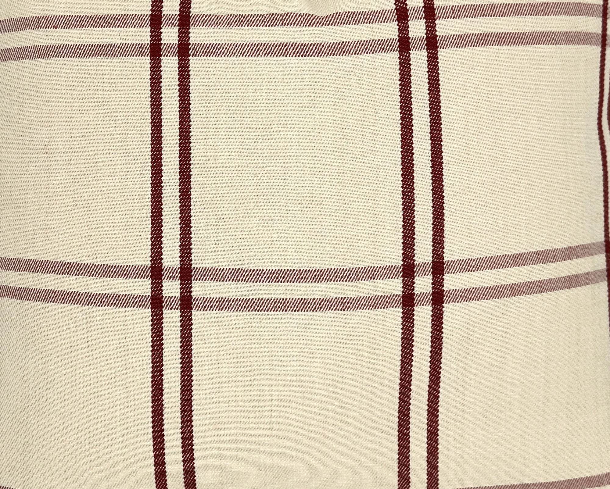 Luberon Crimson and Ecru Plaid Pillow Cover | Schumacher