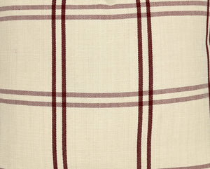 Luberon Crimson and Ecru Plaid Pillow Cover | Schumacher