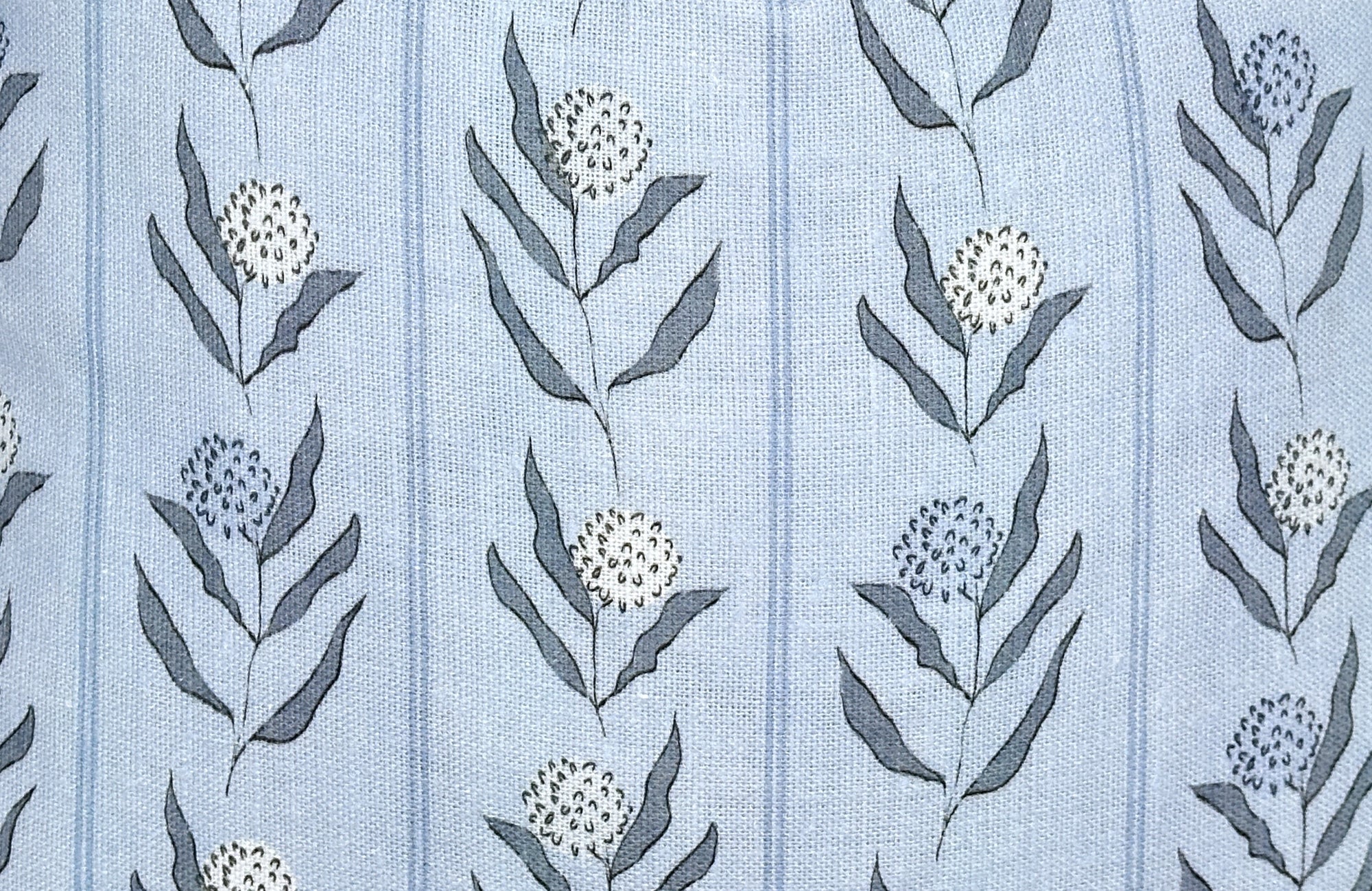 Valerie Coastal Blue Floral Stripe Linen Pillow Cover | 1 or 2 Sided (Copy)