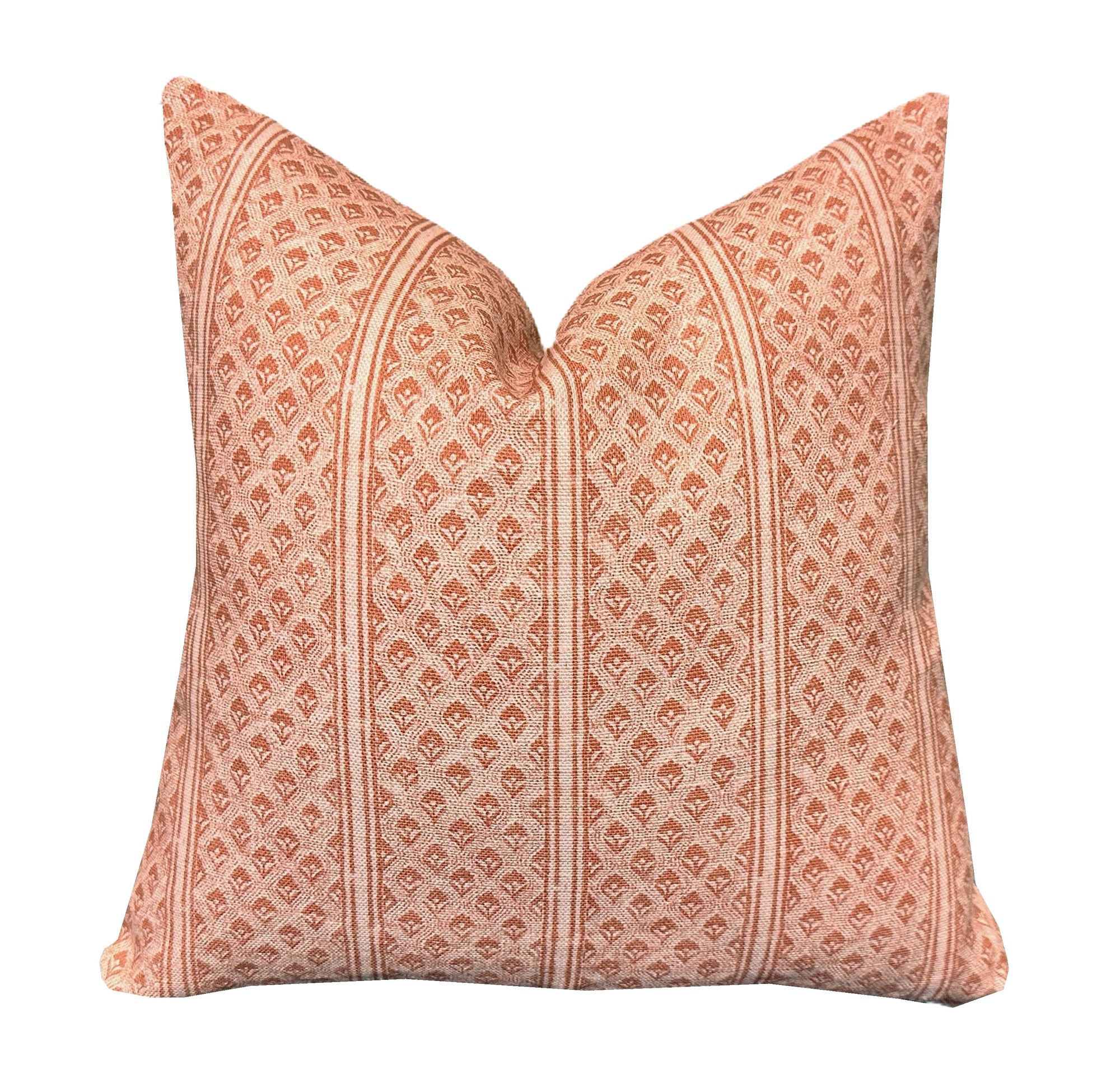 Flying Tack Collection #11 | Brynn Rust Stripe |Terra Cotta Blues Floral | Paule Rust. | 3 Pillow Covers | Pillow Combination