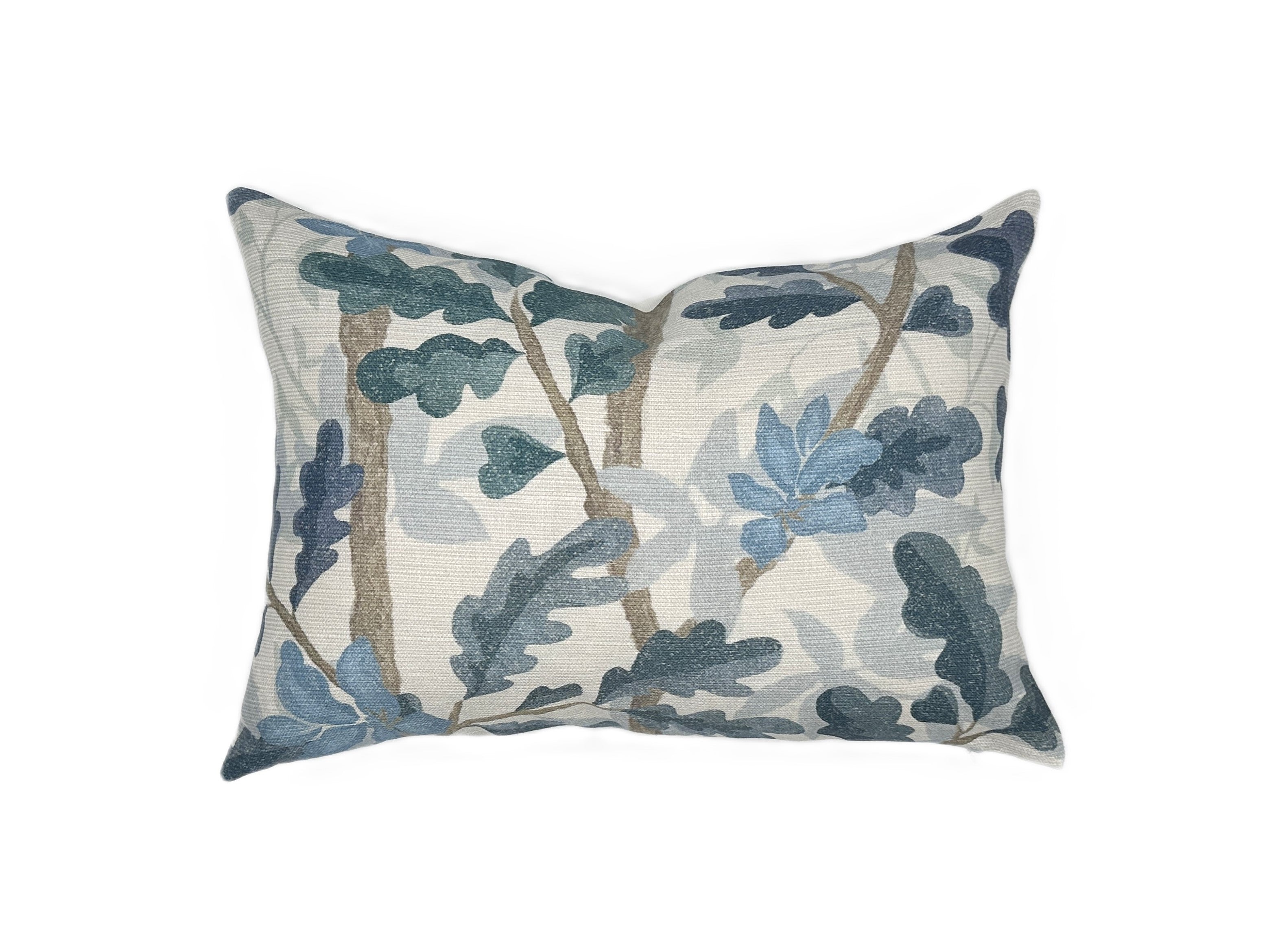 Woodlands Blue Lumbar Pillow Cover