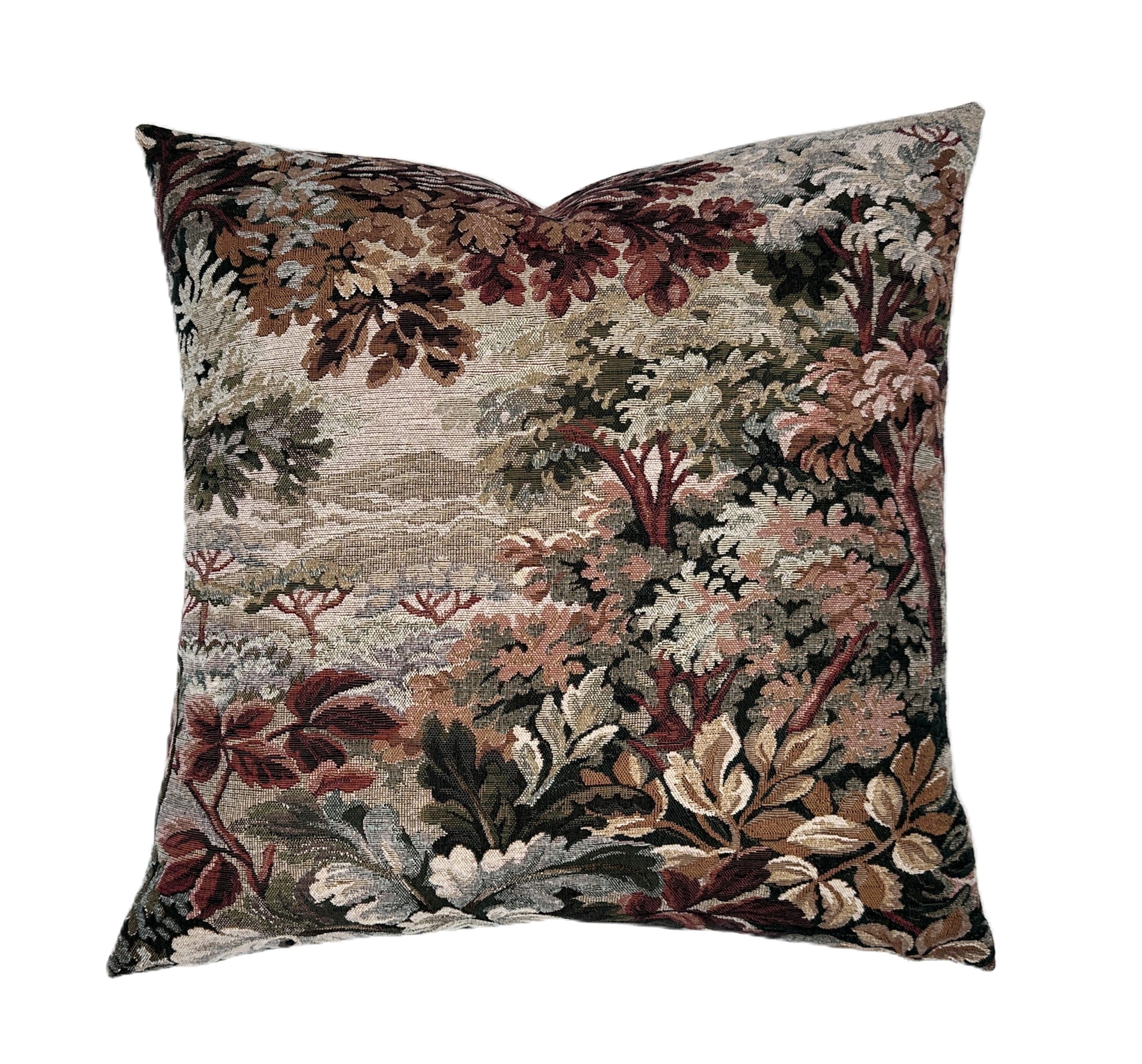 Woodrose Botanical Tapestry Pillow Cover | Moody | Earth Tones