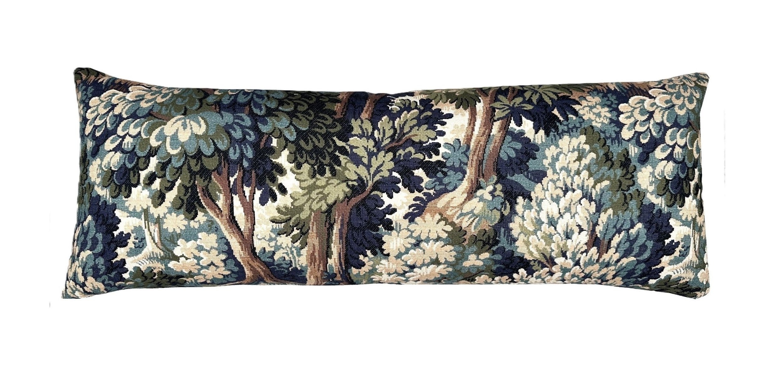 Basswood Forest Blue Tapestry Lumbar Pillow Cover | Multiple Sizes