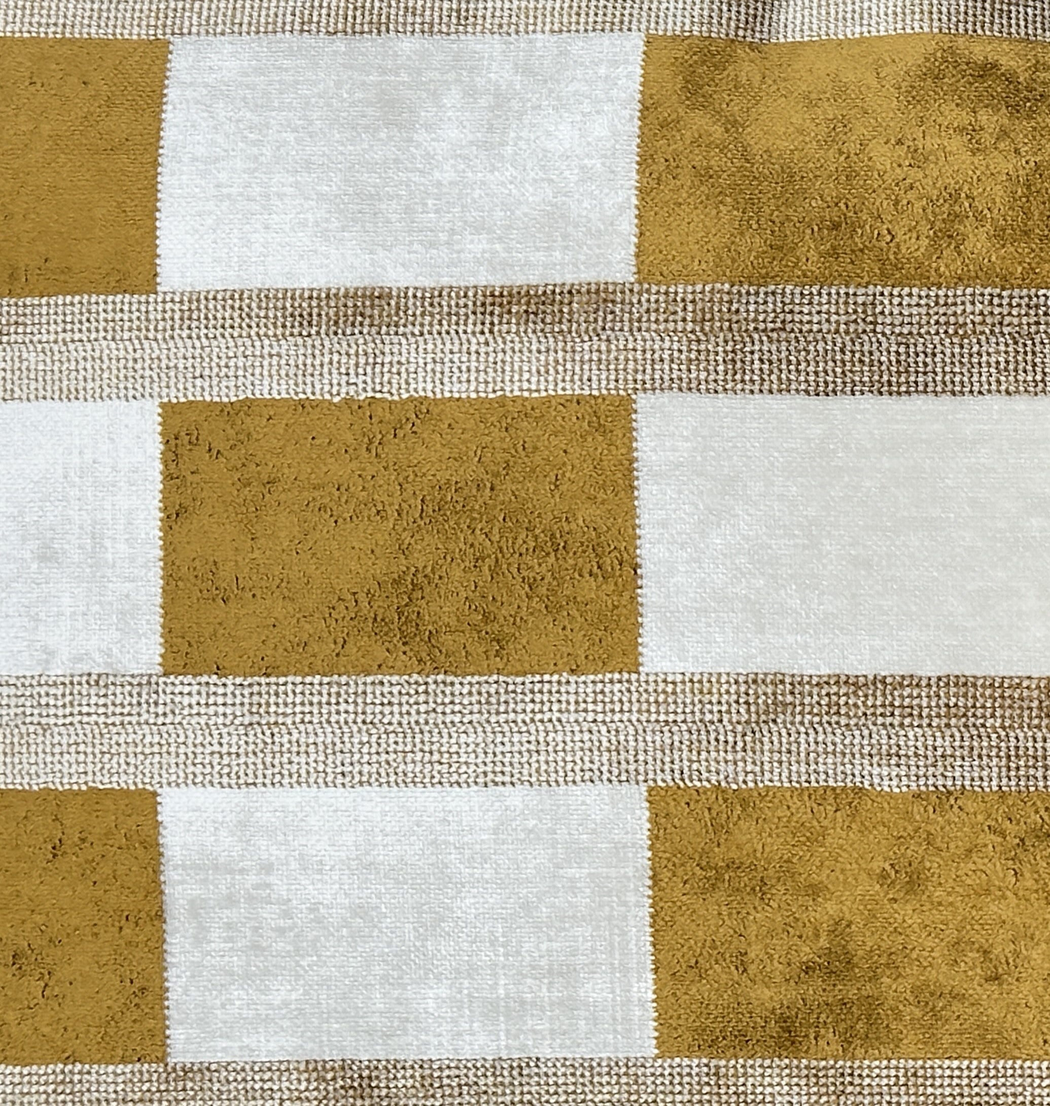 Mustard Velvet Lumbar Pillow Cover | Lumbar sizes | Checkered Stripe | Ochre | Gold