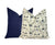 Designer Khotan Pillow Cover |  Indigo and Ivory |  Zak and Fox