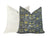 Designer Khotan Indigo Pillow Cover | Deep Indigo, Ochre, and Ivory |  Zak and Fox