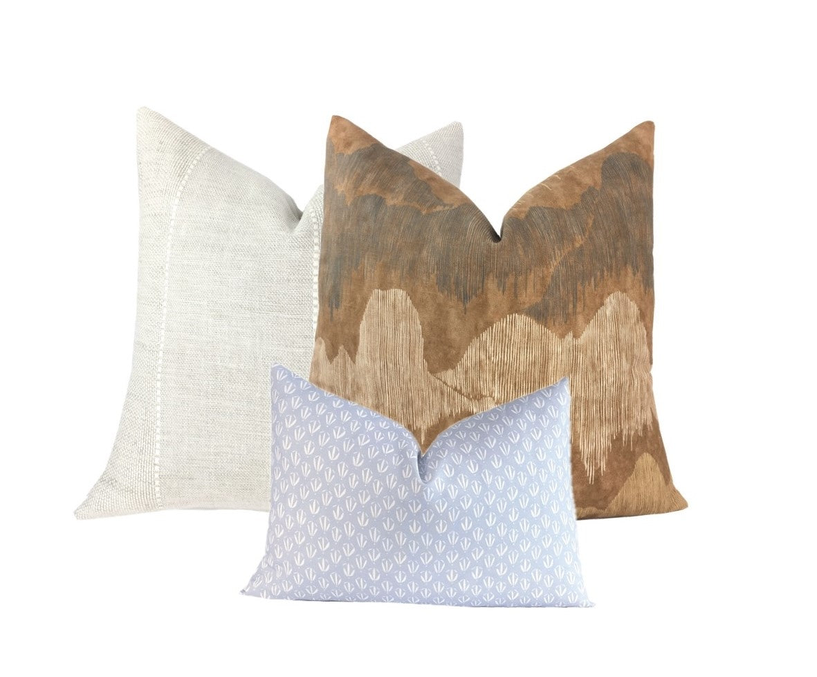 Cascadia Saffron Pillow Cover | Camel Rust Tones | Kelly Wearstler