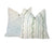 Emma Stripe Pillow Cover | Soft Sky Blue and Green on Off White Linen
