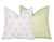 Daphne Pink Linen Pillow Cover | Soft Pink and Blue | Designer | High End | 1 or 2 Sided