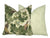 Schumacher Covey Hedge Olive Green Pillow Cover | Deep Green Tones on Soft Green Linen