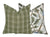 Olive Green Plaid Pillow Cover | Woven Check