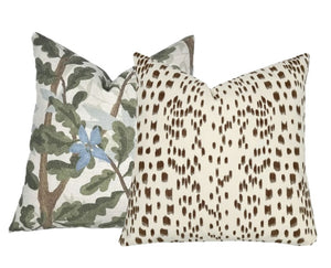 Les Touches Brown and Ivory Pillow Cover | Tan and Ivory