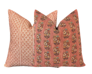 Posie Rusty Rose Pillow Cover | Designer